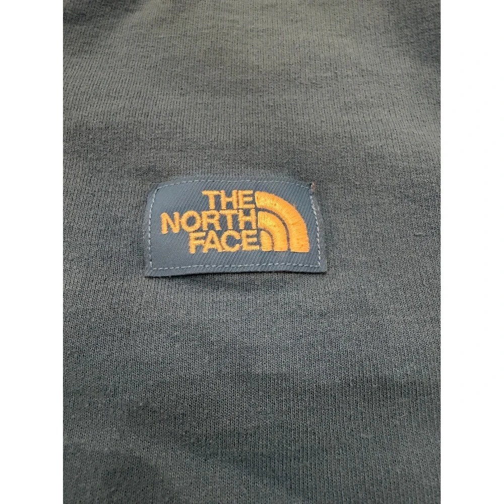 The‎ North Face Mens Blue Crewneck Sweatshirt Fleece Pullover Logo Patch Size M